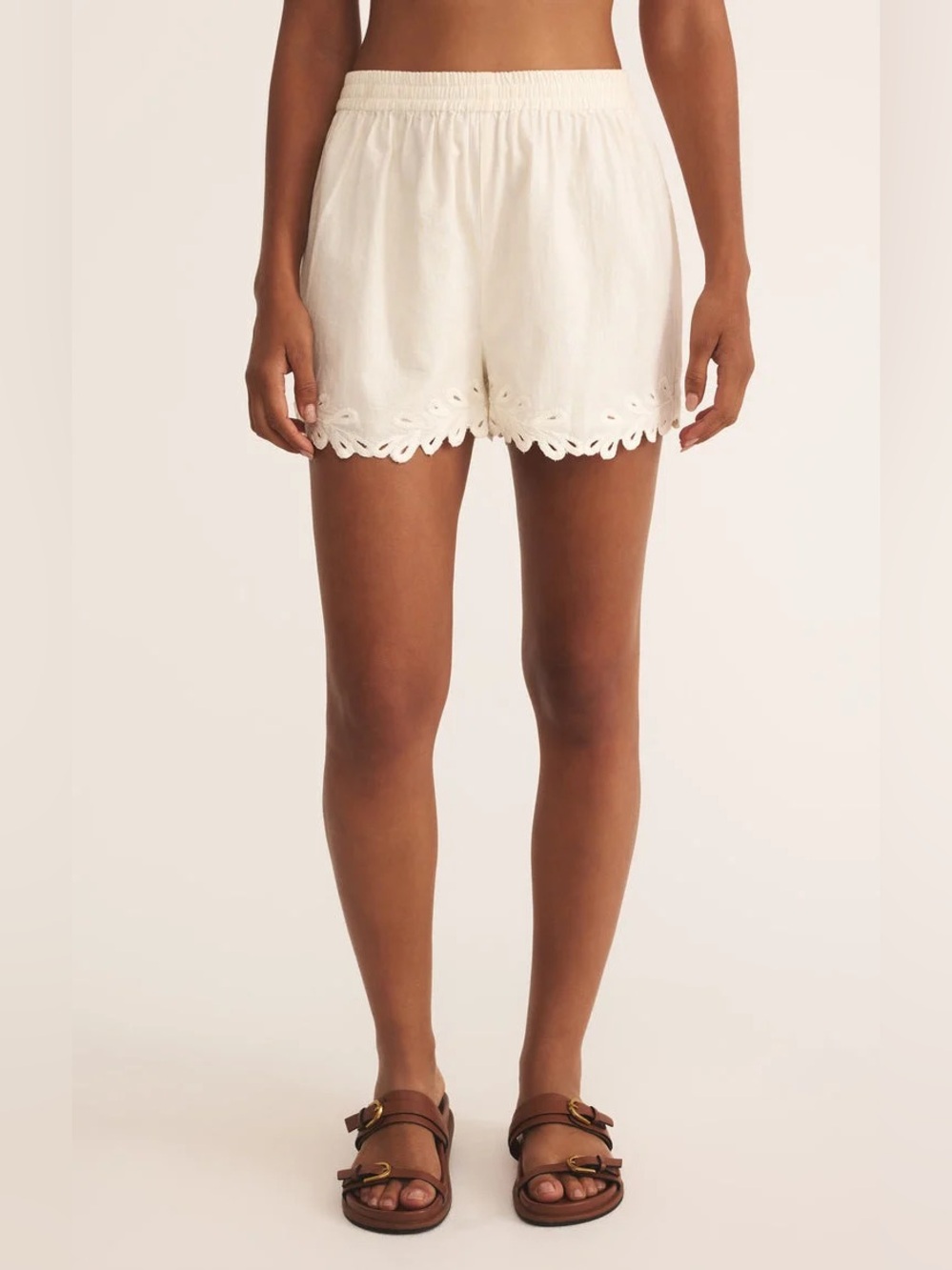 🆕 Z Supply Pesaro Eyelet Embroidered Shorts | White NWT SZ MED